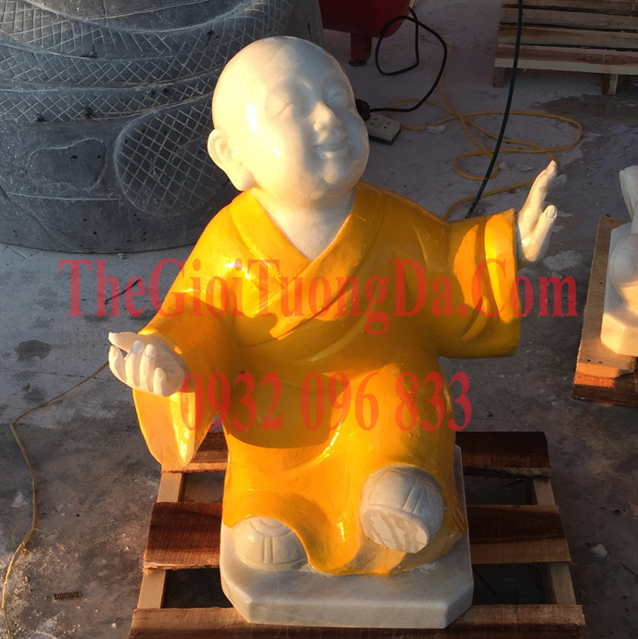 The Little Monk Marble Statue