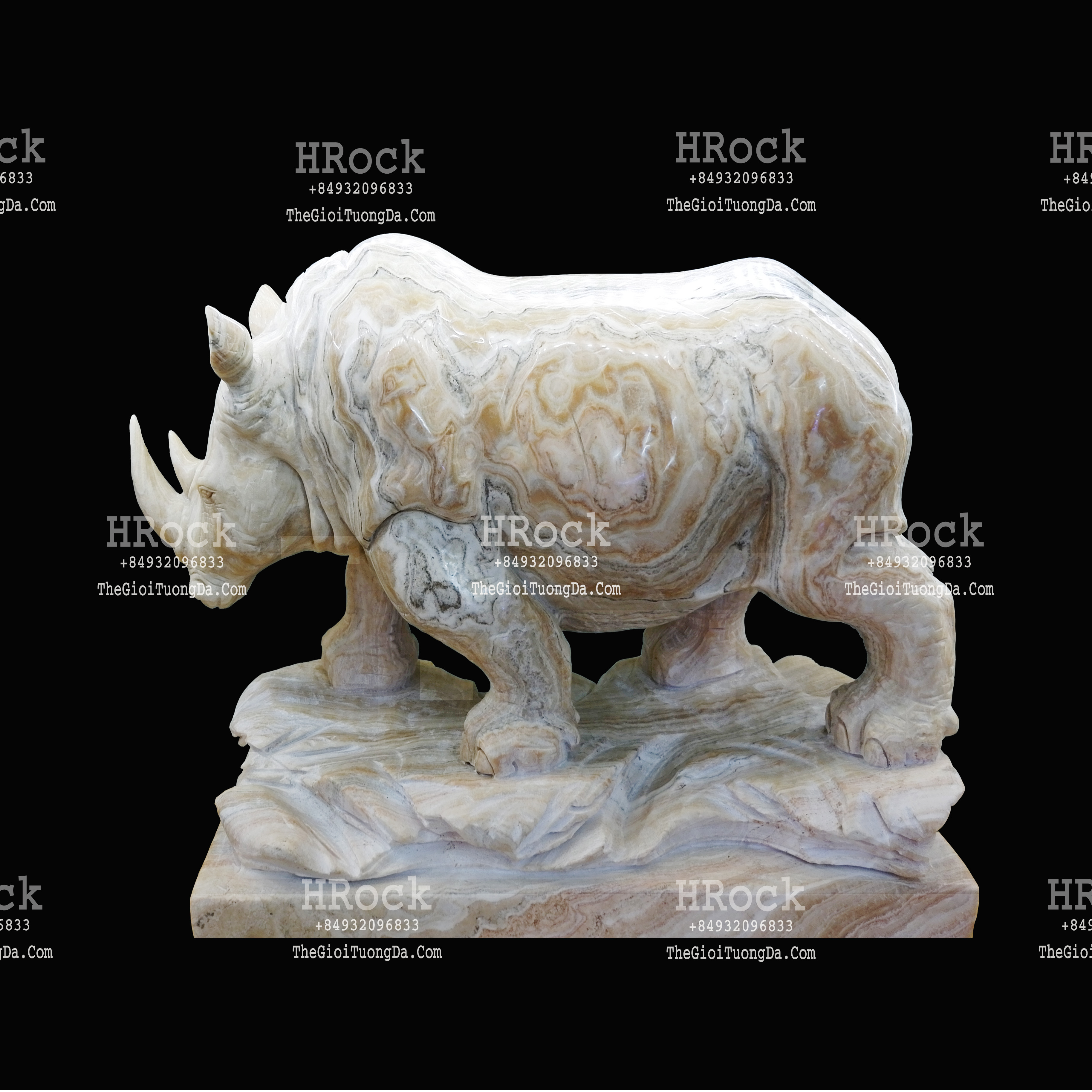 The Rhino Marble Statue