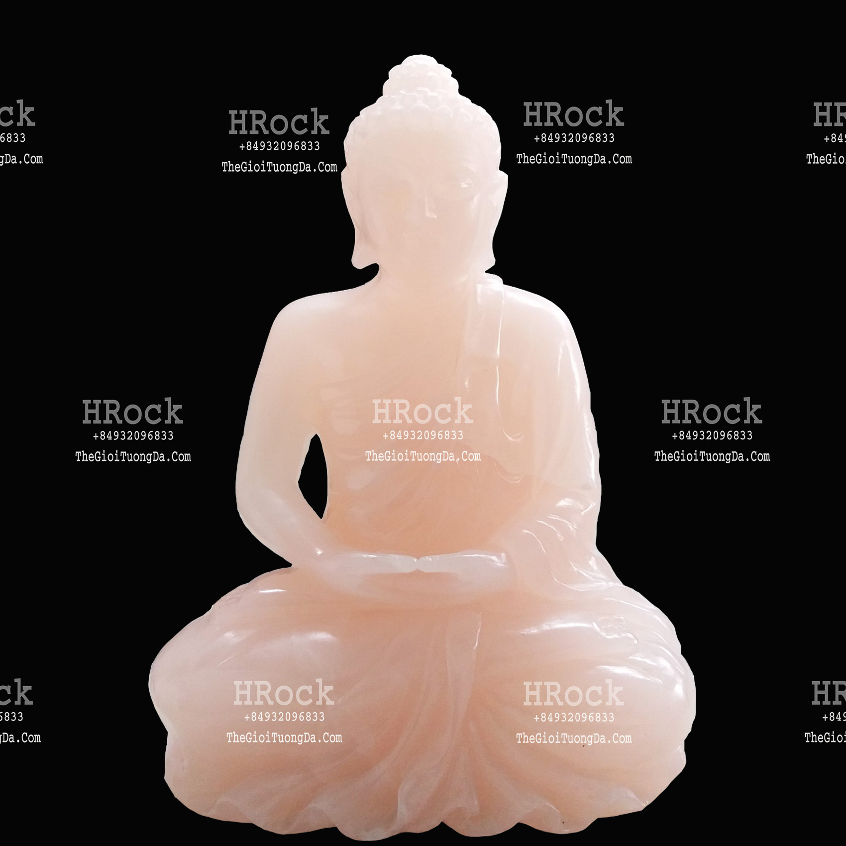 The Pink Onyx Buddha Statue