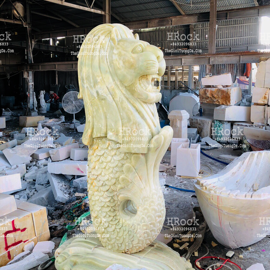 The Green Onyx Merlion Statue