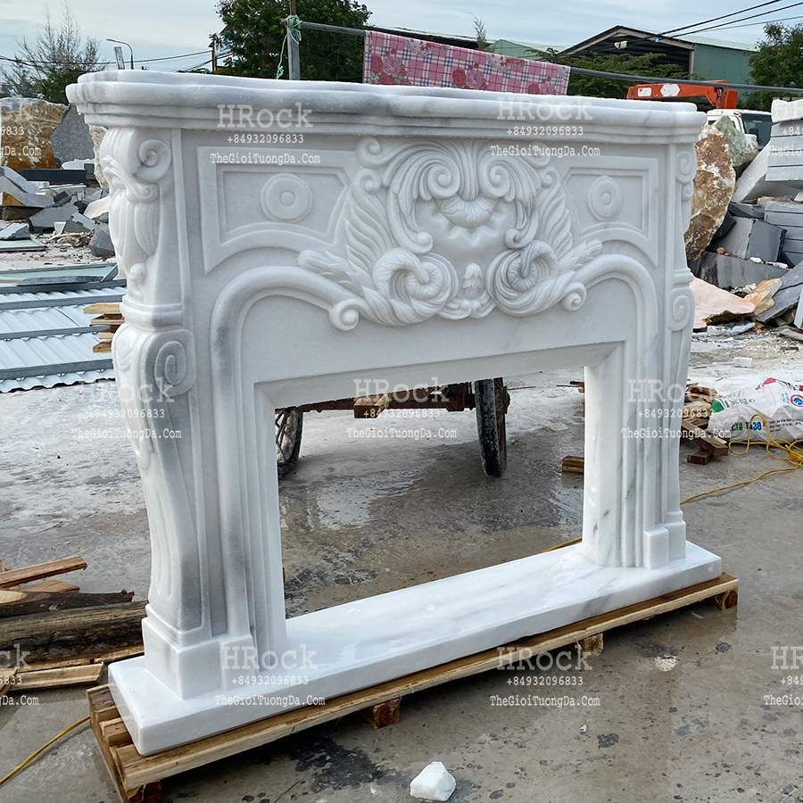 The White Marble Fireplace Sculpture