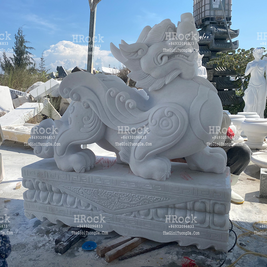 The White Marble Pixiu Sculpture