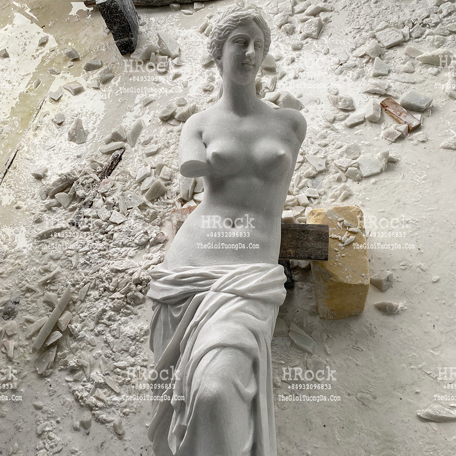 The Venus De Milo White Marble Statue