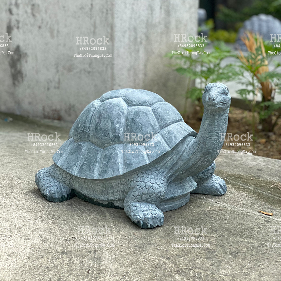 Light Gray Marble Turtle Statue