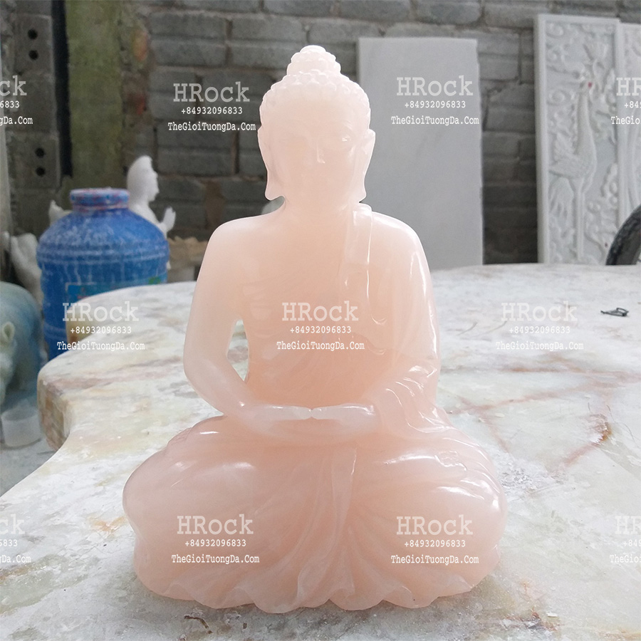The Buddha Pink Onyx Statue
