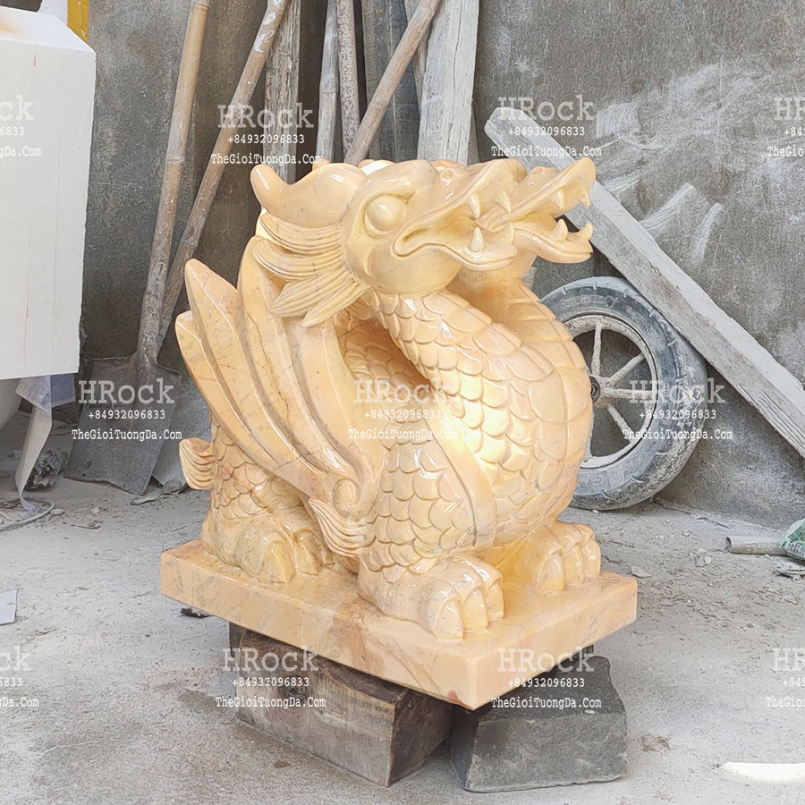 Two Headed-Dragon Marble Sculpture