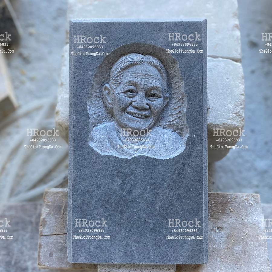 The Portrait Relief Gray Marble