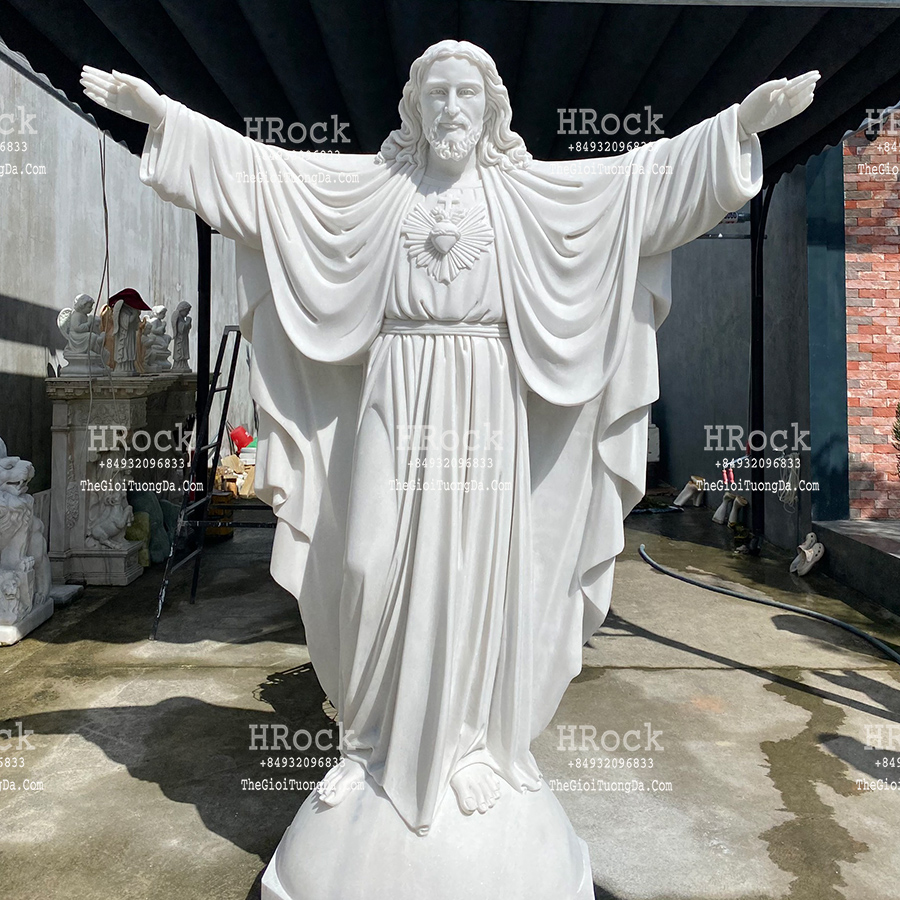 The  Statue of Jesus Christ White Marble
