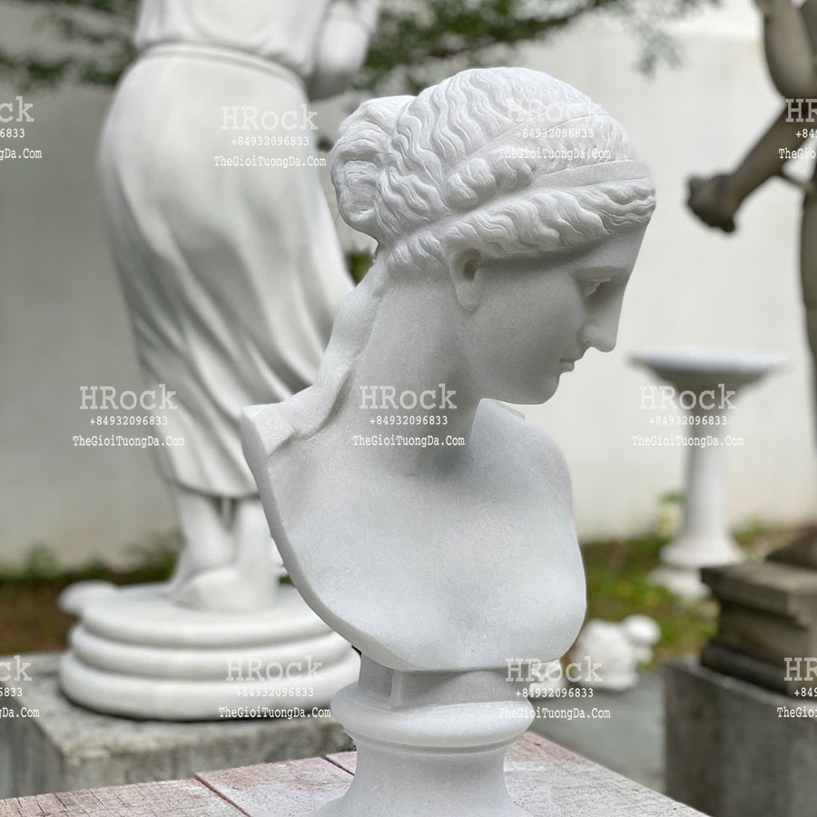 The Lady White Marble Statue